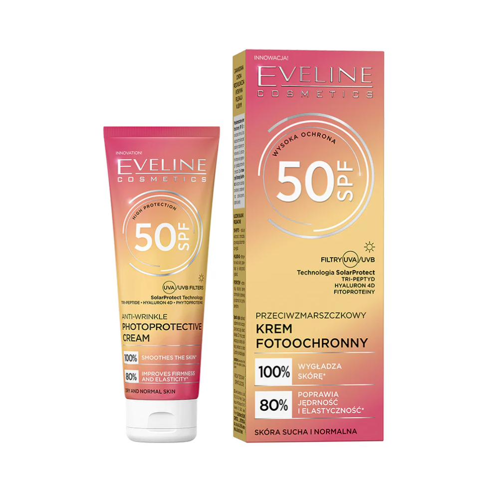 Eveline Przeciwzmarszczkowy krem fotoochronny SPF 50, 30ml