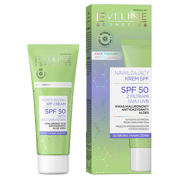 Eveline nawilżający krem z SPF50 do twarzy 30 ml