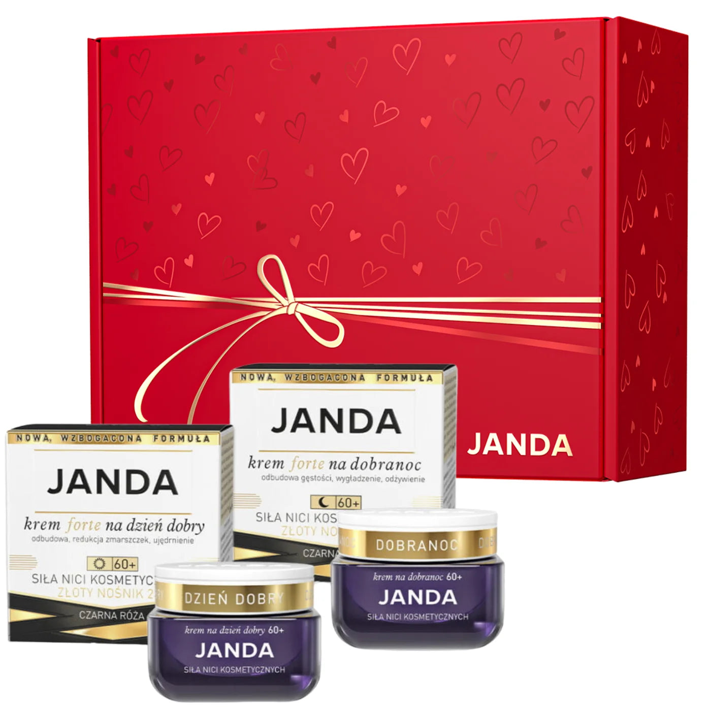 JANDA Zestaw Nici Kosmetyczne Forte 60+ Dzień+Noc w pudełku prezentowym