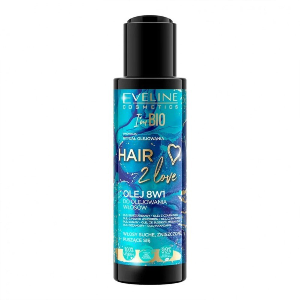 Eveline Hair 2 Love olej 8w1 do olejowania włosów, 110ml
