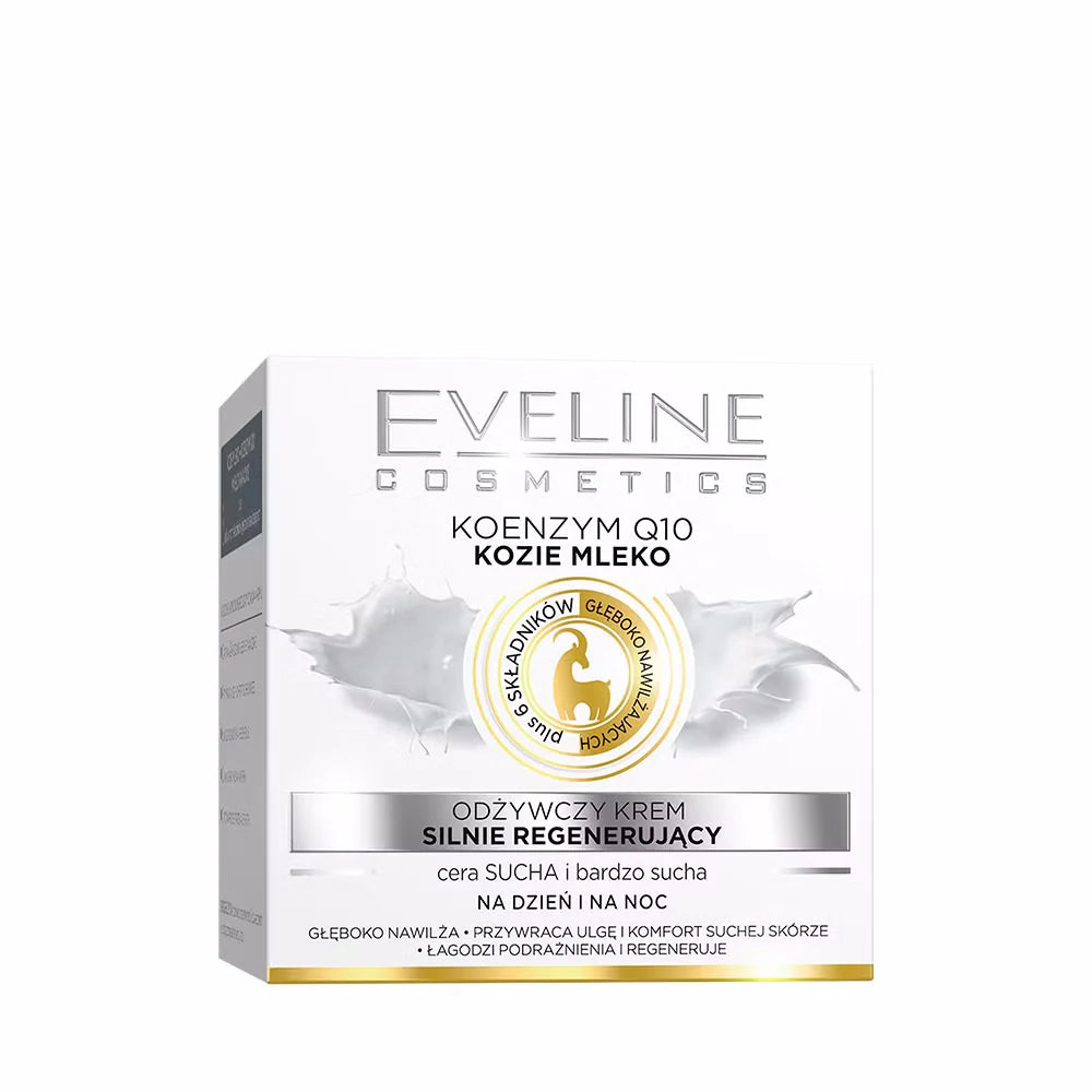 Eveline Kozie mleko - odżywczy krem silnie regenerujący dzień/noc, 50 ml