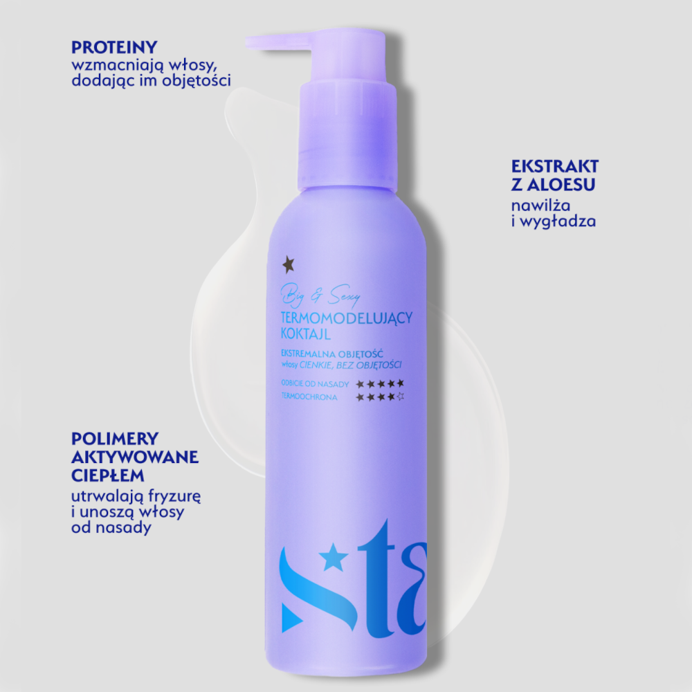 Stars termomodelujący koktajl unoszący włosy od nasady BIG&SEXY, 200ml