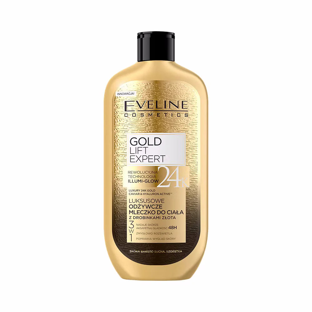 Eveline Gold Lift Expert Luksusowe odżywcze mleczko do ciała, 350 ml