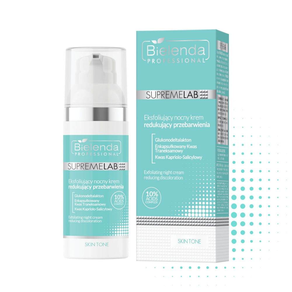Bielenda Supremelab Eksfoliujący nocny krem redukujący przebarwienia, 50ml