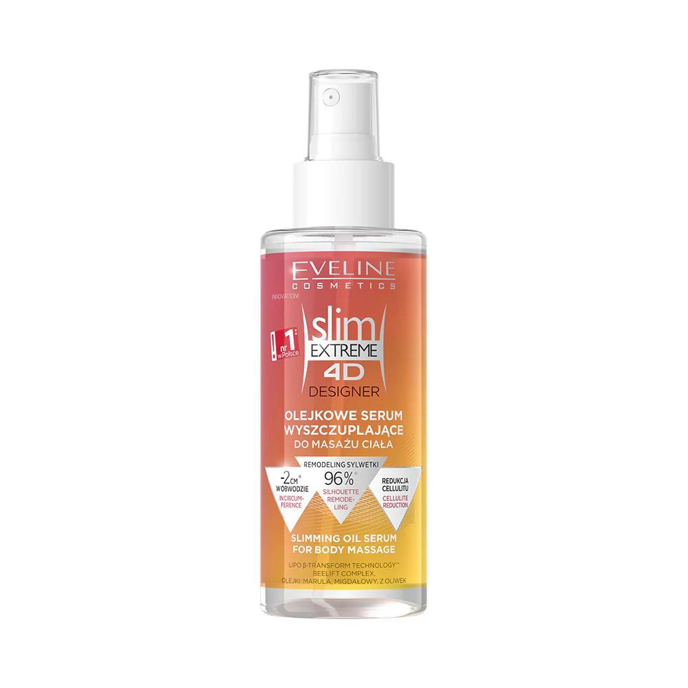 Eveline Slim Extreme 4D Designer Olejkowe serum wyszczuplające do masażu ciała, 150ml