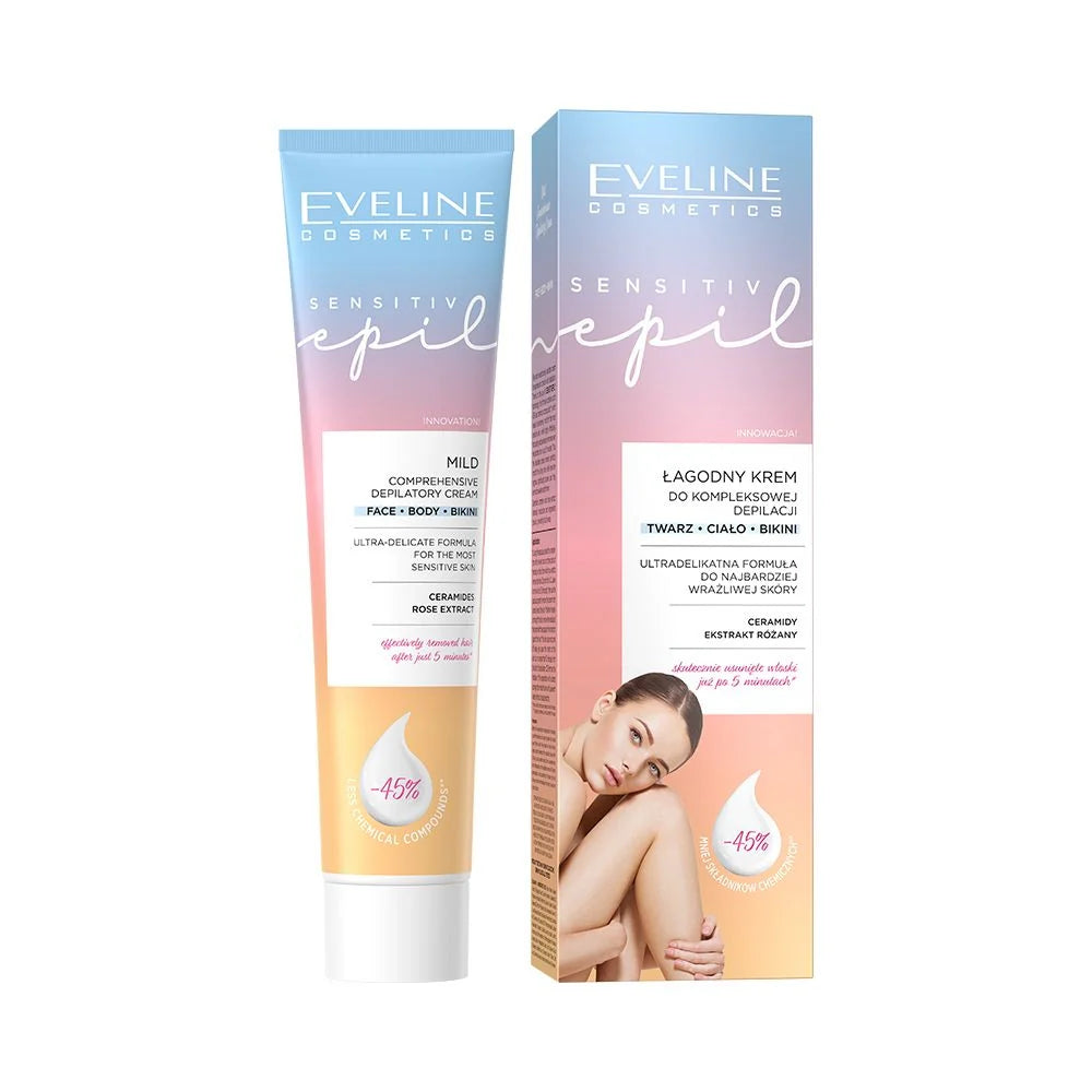 Eveline Sensitive Epil Łagodny krem do kompleksowej depilacji, 125ml