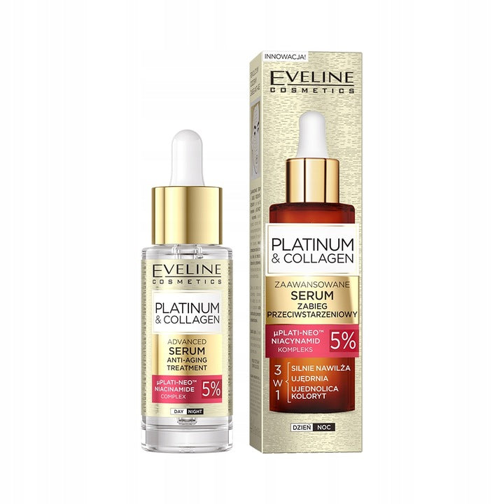 Eveline Platinum & Collagen serum do twarzy przeciwstarzeniowe, 30ml