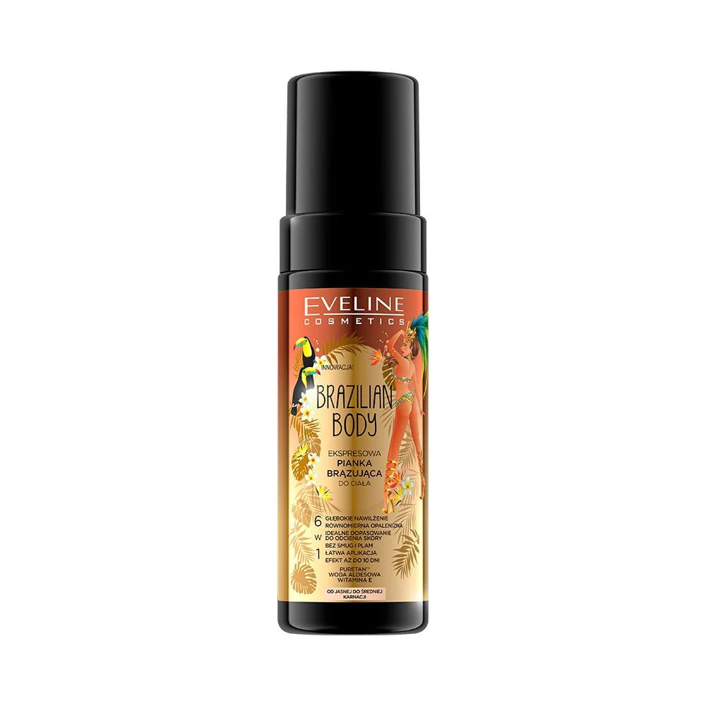 Eveline Brazilian Body Ekspresowa pianka brązująca do ciała, 150 ml