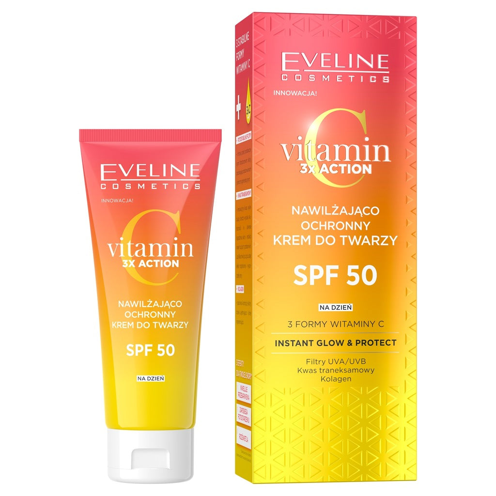 Eveline Nawilżająco-ochronny krem do twarzy SPF 50, 30ml