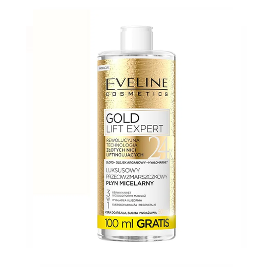 Eveline Gold Lift Expert Płyn micelarny 3w1, 500ml