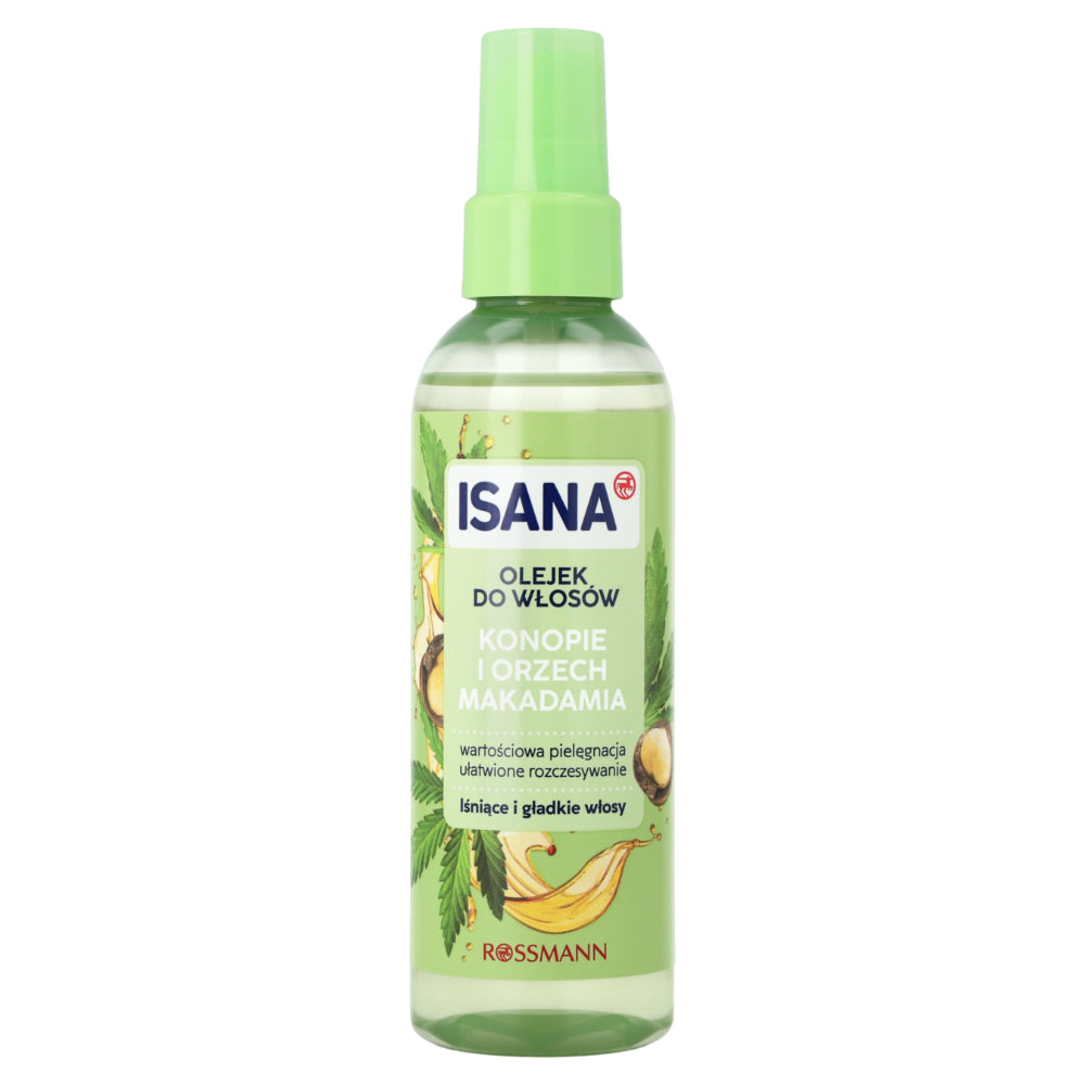 Isana Olejek do włosów, Konopie i Orzech Makadamia, 100 ml