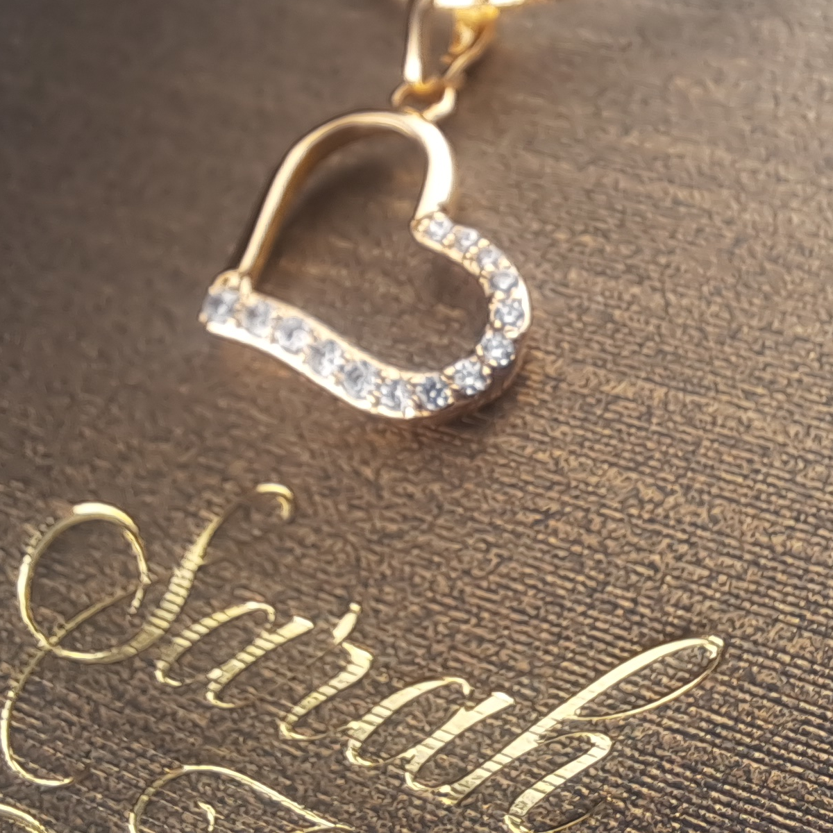 Komplet serca  z cyrkoniami