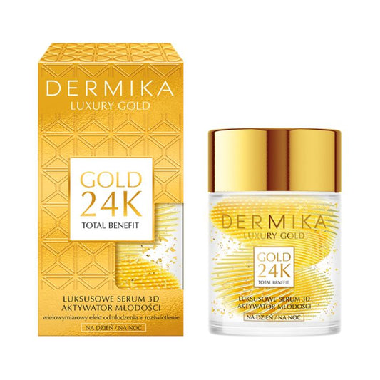 DERMIA Luksusowe serum 3D dzień/ noc AKTYWATOR MŁODOŚCI z 24K Złotem