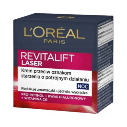 Loreal   L'Oréal Revitalift Laser  krem oznakI starzenia się na noc 50 ml