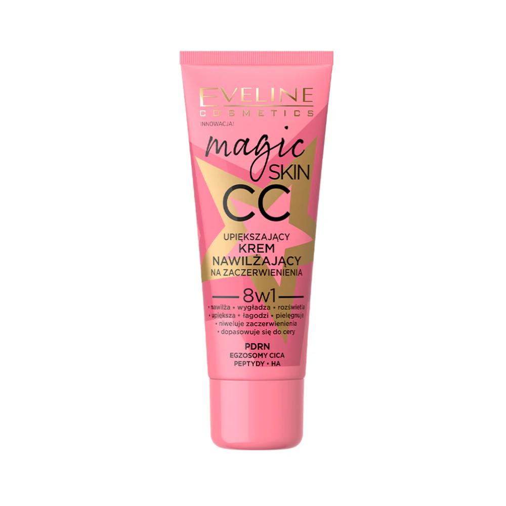 Eveline Magic Skin CC Upiększający krem nawilżający na zaczerwienienia, 30ml.
