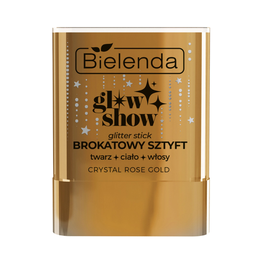 Bielenda Multifunkcyjny brokatowy sztyft do twarzy, ciała i włosów, CRYSTAL ROSE GOLD, 10g