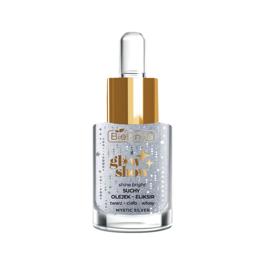 Bielenda Suchy olejek - eliksir z efektem WOW do twarzy, ciała i włosów, MYSTIC SILVER, 15ml