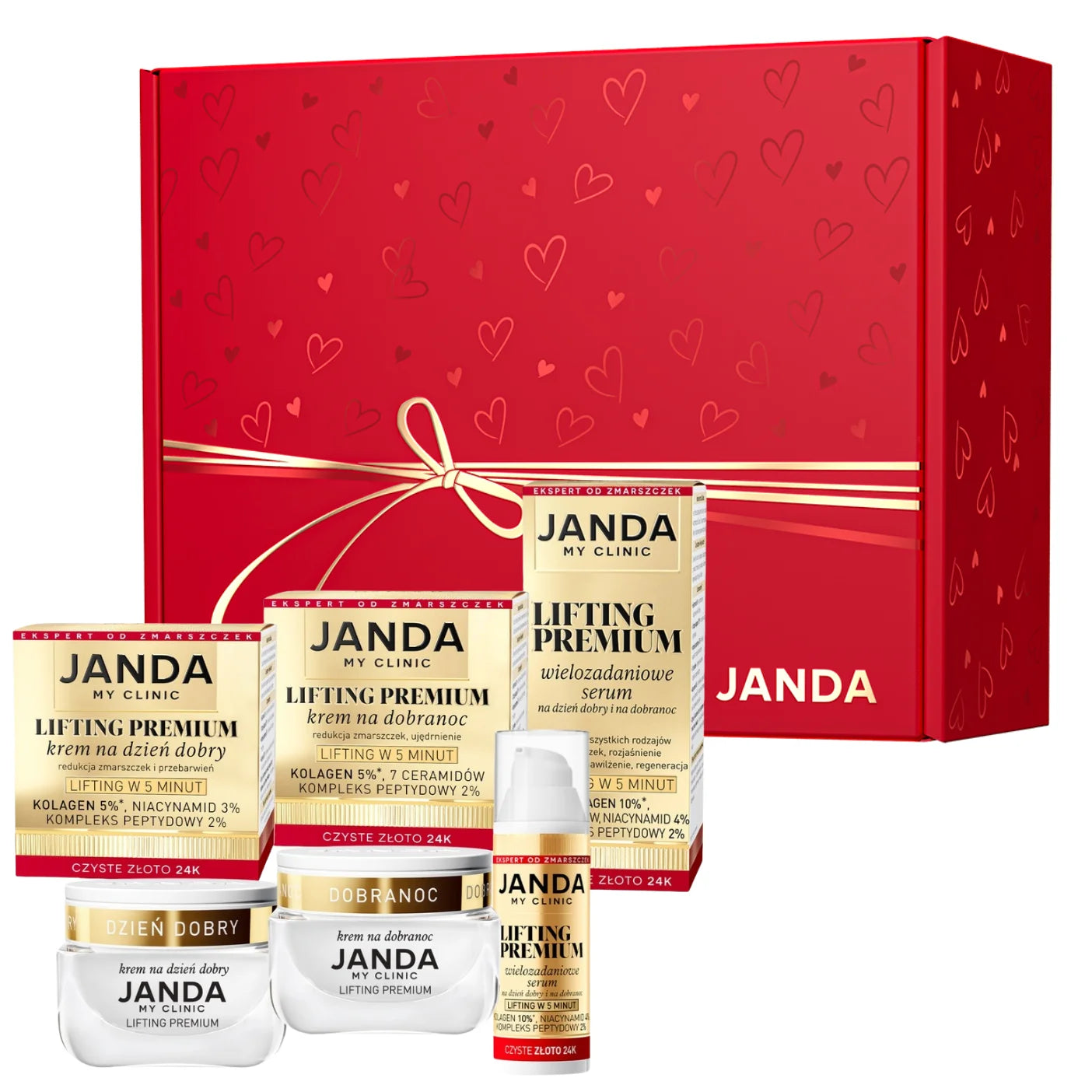 JANDA Zestaw Lifting Premium dzień + noc + serum w pudełku prezentowym
