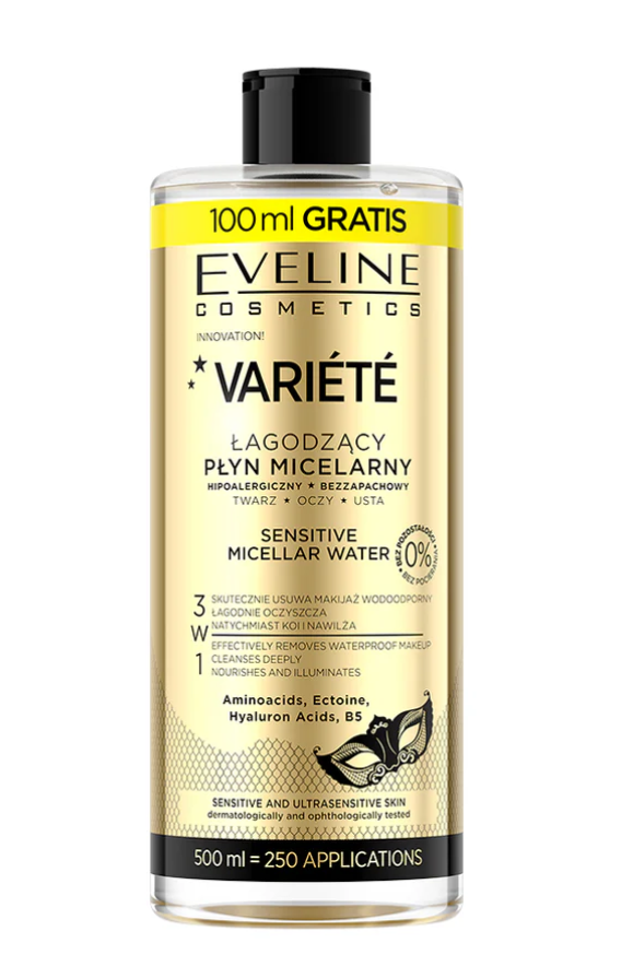 Eveline Variete Łagodzący płyn micelarny 500 ml.