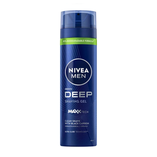 Nivea Men Deep  żel do golenia z aktywnym węglem, 200 ml