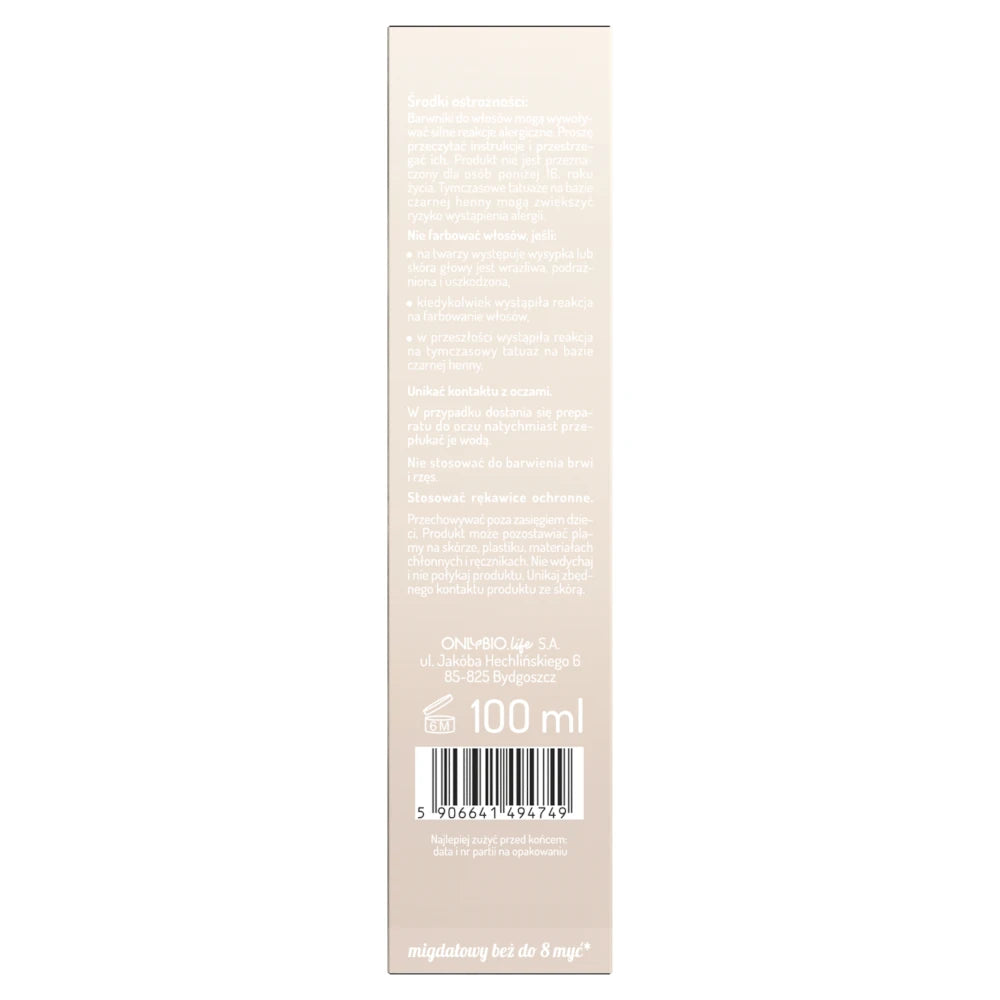 ONLYBIO HAIR IN BALANCE Toner do włosów Mleko Migdałowe 100 ml