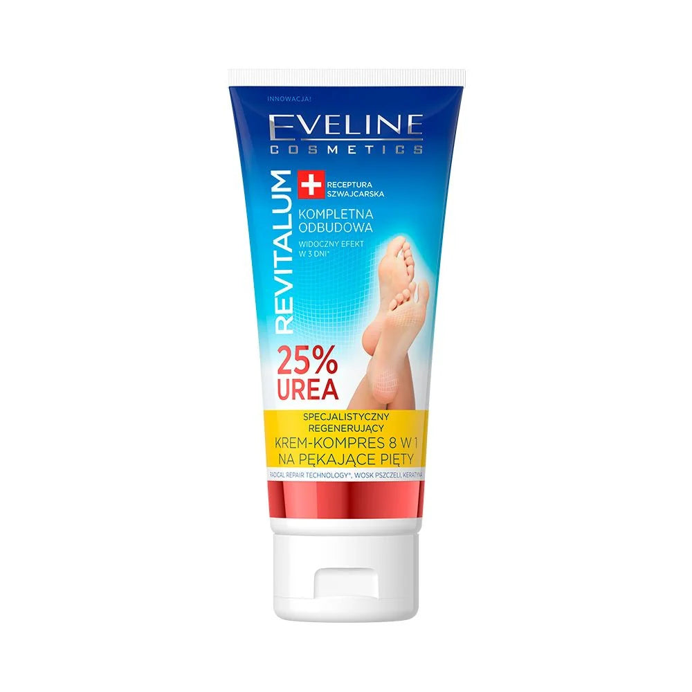 Eveline  Revitalum Krem-kompres na pękające pięty 8-w-1, 25% urea, 100ml