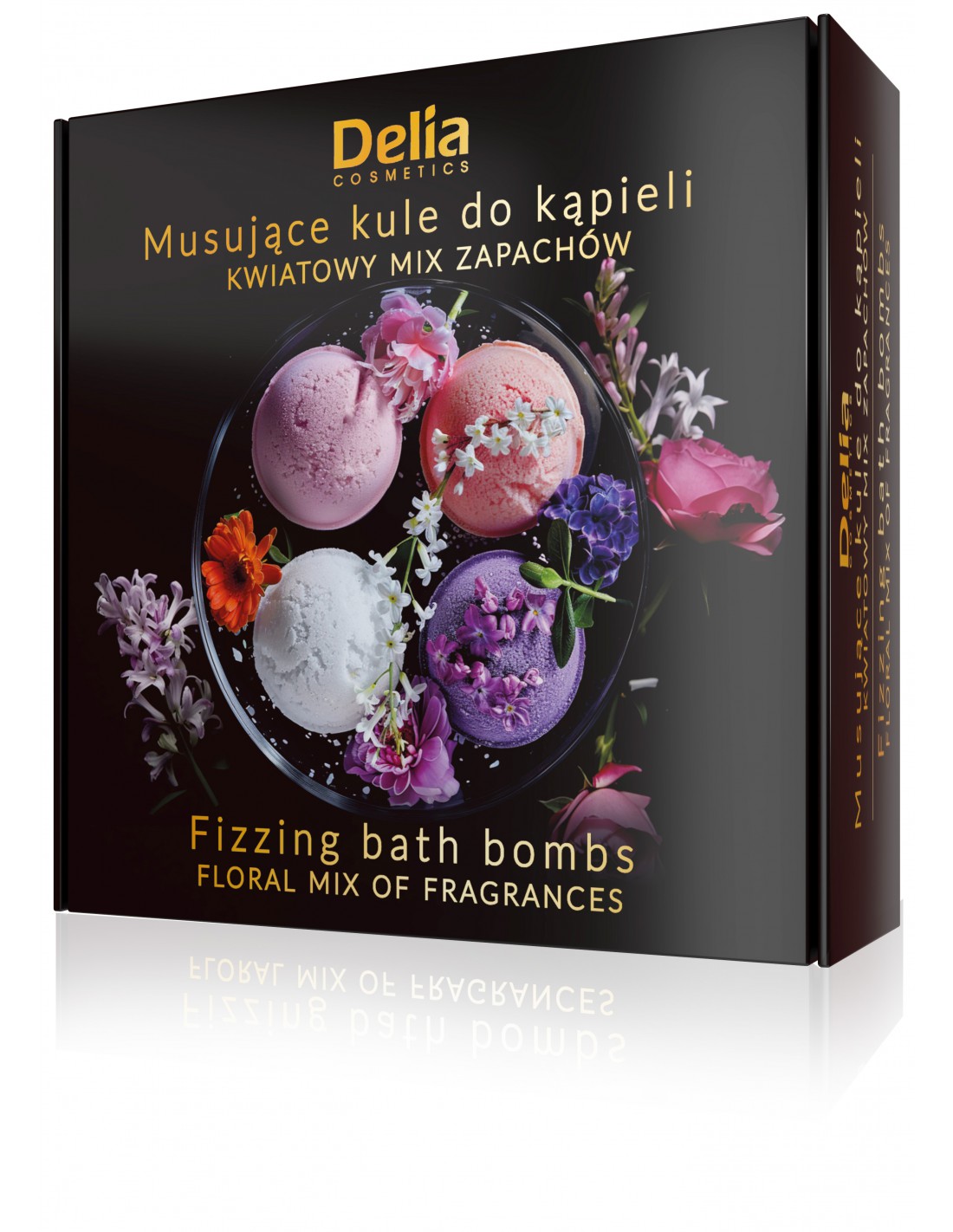 DELIA Zestaw prezentowy 4 kul do kąpieli kwiatowe zapachy