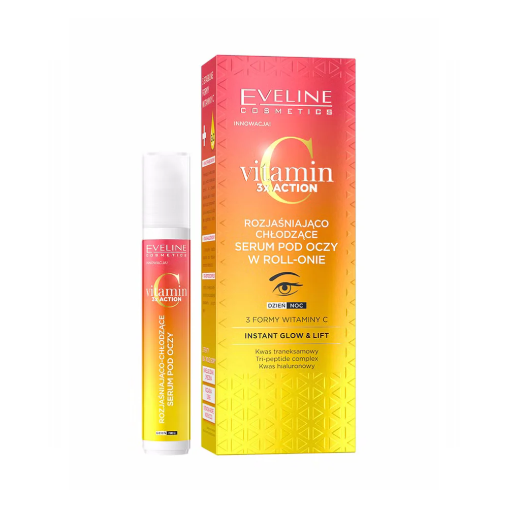 Eveline Rozjaśniająco-chłodzące serum pod oczy w roll-onie, 15ml