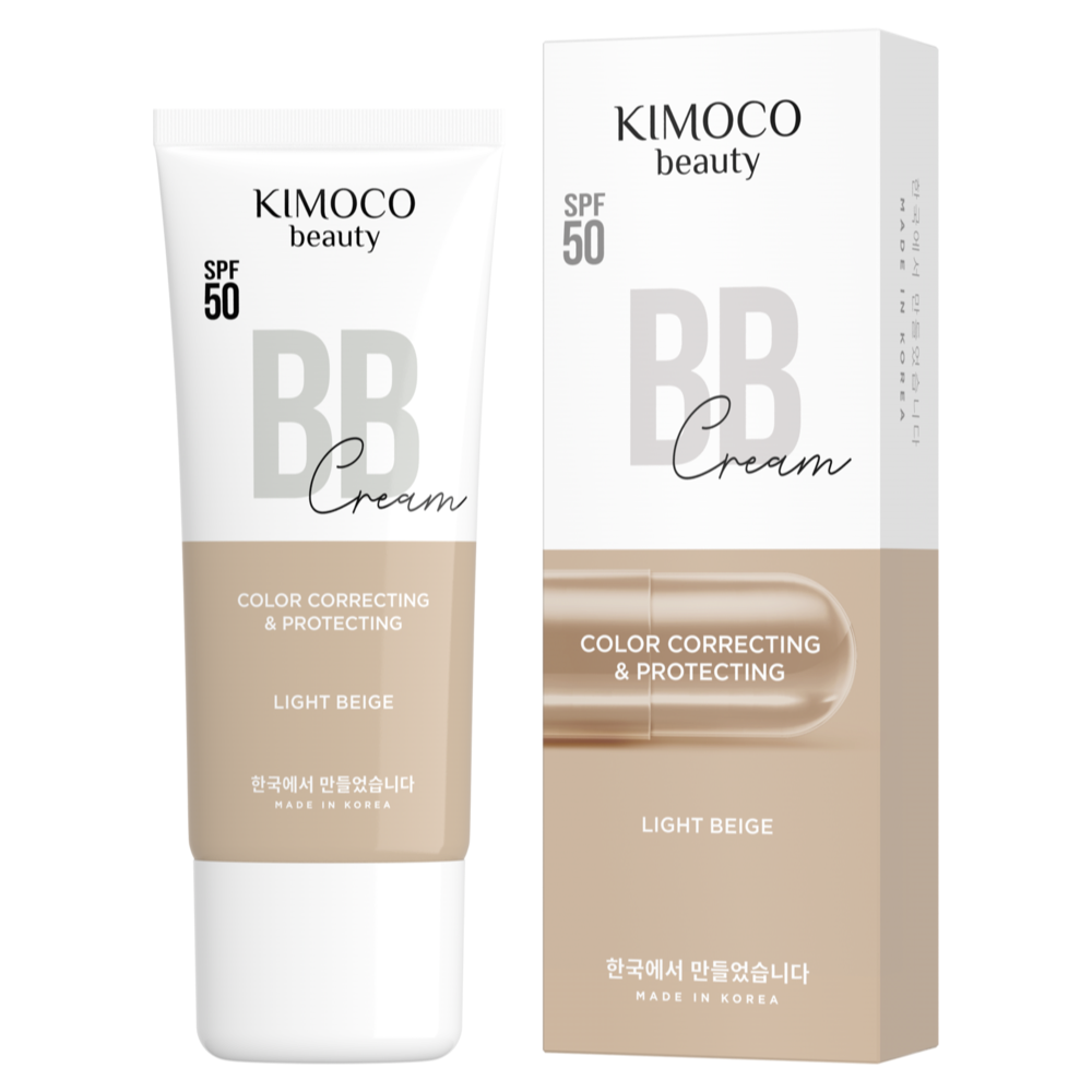 KIMOCO Beauty Krem BB do twarzy, SPF 50, Light Beige, 40 ml