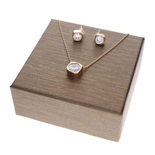 Komplet biżuterii  z cyrkoniami