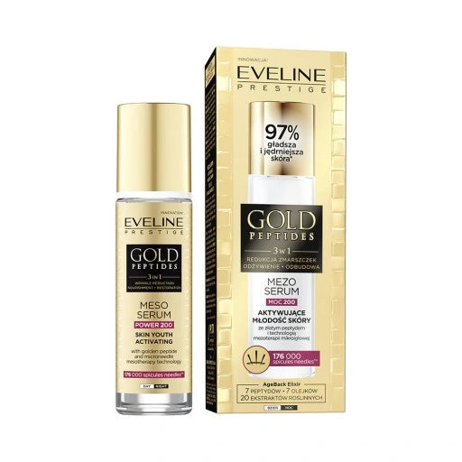 Eveline Cosmetics Gold Peptides Mezo-serum aktywujące młodość skóry, 30ml