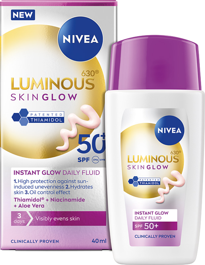 Nivea Luminous 630 Skin Glow Fluid do twarzy, SPF 50+, 40ml