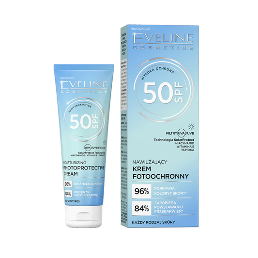 Eveline Nawilżający krem fotoochronny SPF 50, 30ml