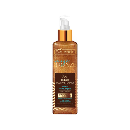 Bielenda 2w1 eliksir rozświetlający, + serum nawilżające twarz + ciało, 150ml