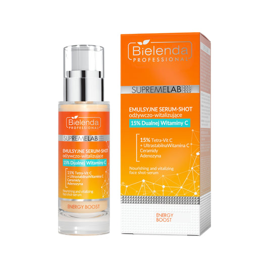 Bielenda Emulsyjne serum-shot odżywczo-witalizujące 15% Podwójnej Witaminy C, 30ml