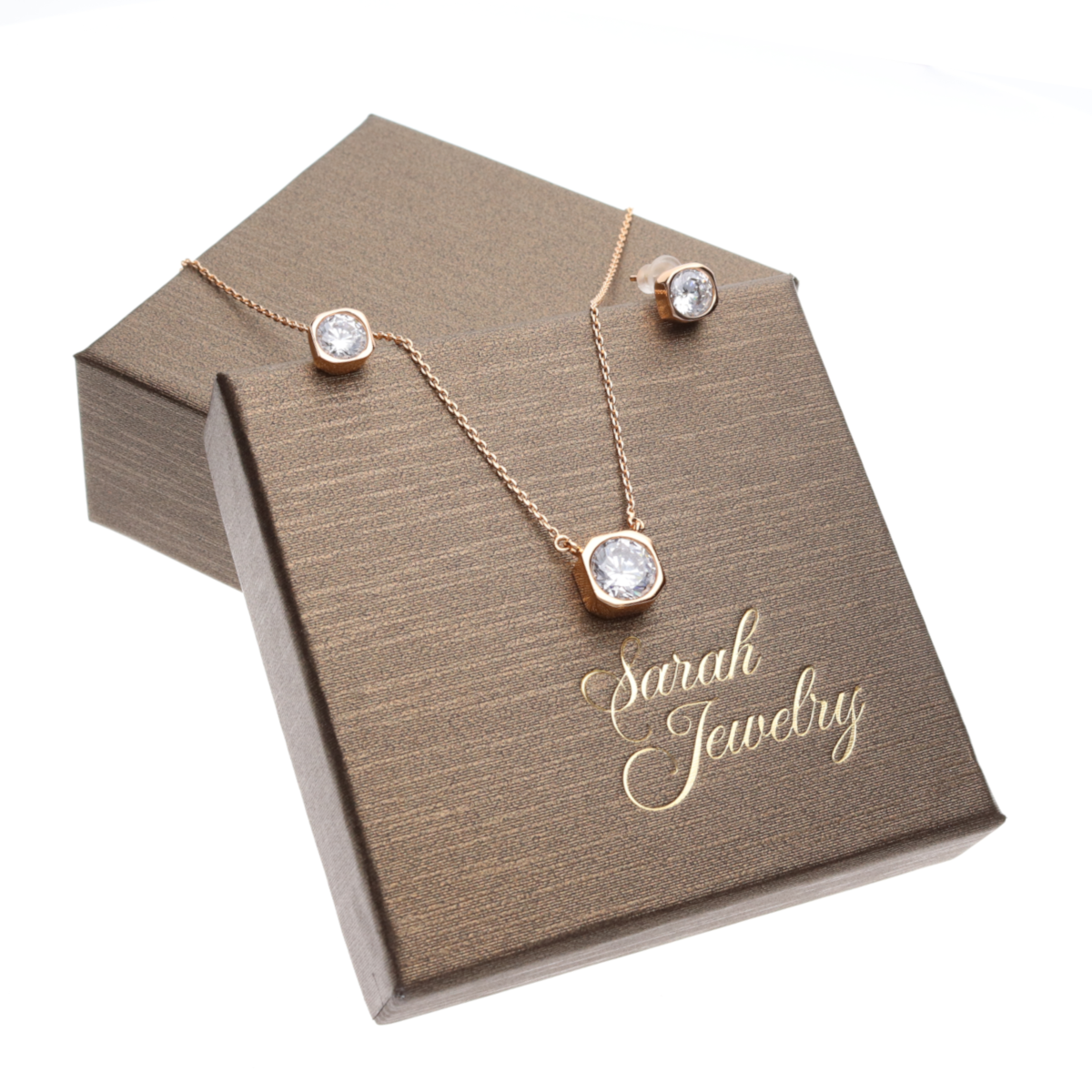 Komplet biżuterii  z cyrkoniami