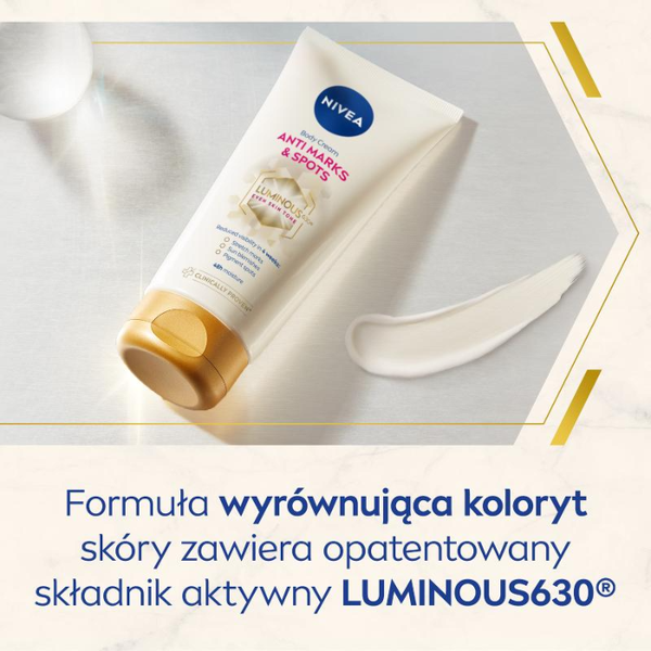 Nivea Luminous 630  krem do ciała przeciw rozstępom i przebarwieniom, 200 ml