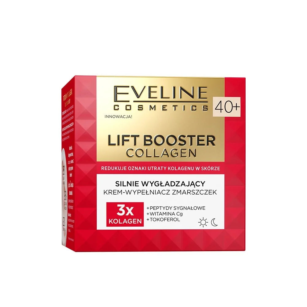 Eveline  Lift Booster Collagen Silnie wygładzający krem-wypełniacz zmarszczek 40+, 50ml