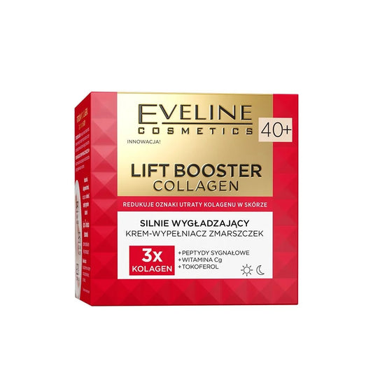 Eveline  Lift Booster Collagen Silnie wygładzający krem-wypełniacz zmarszczek 40+, 50ml