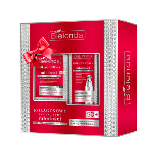 Bielenda Zestaw Kolagenowy stymulator młodości 50+, 50ml + 15ml