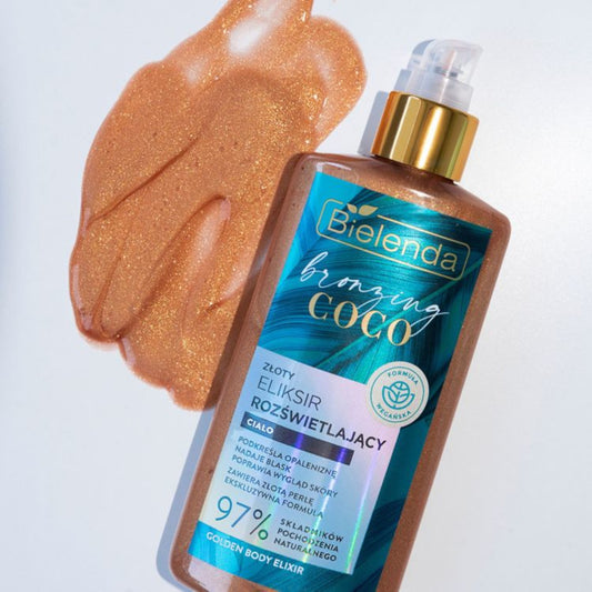 Bielenda BRONZING COCO Rozświetlający złoty eliksir do ciała 150ml