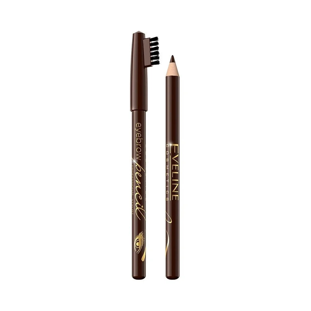 Eveline Eyebrow Pencil Kredka do brwi zagęszczająca ze szczoteczką, brązowy