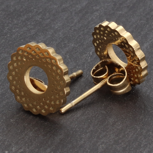Kolczyki pinezki ażur