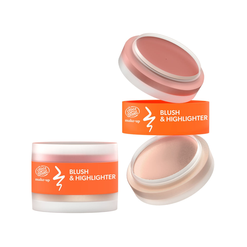 Bielenda FaceBoom Duo blush & highlighter, 01 Peach, 6g