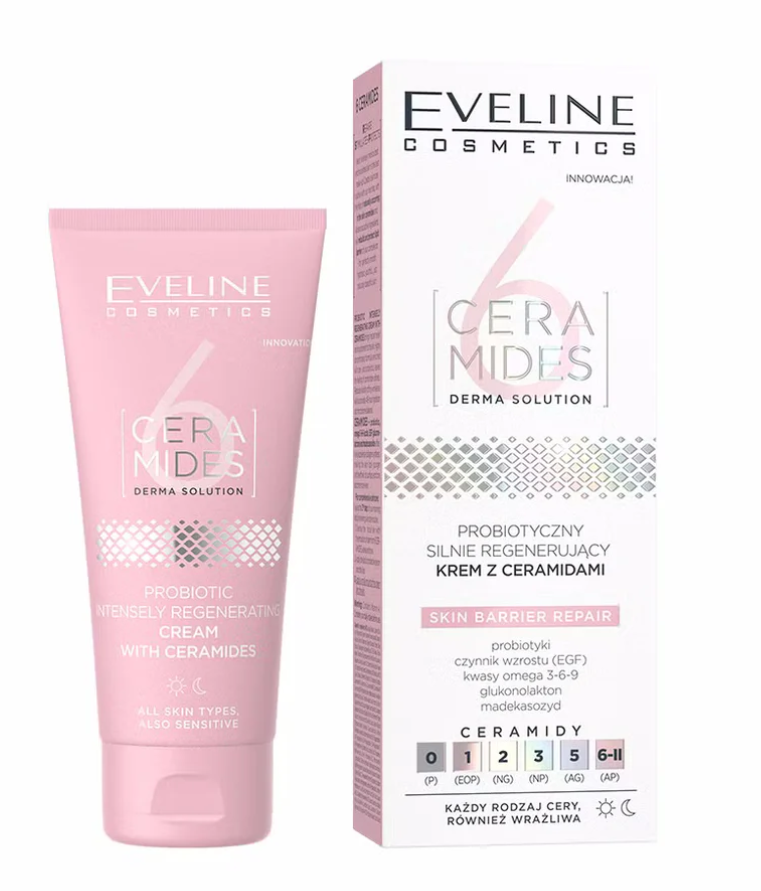 Eveline 6 CERAMIDES - probiotyczny krem z ceramidami - 50 ml.