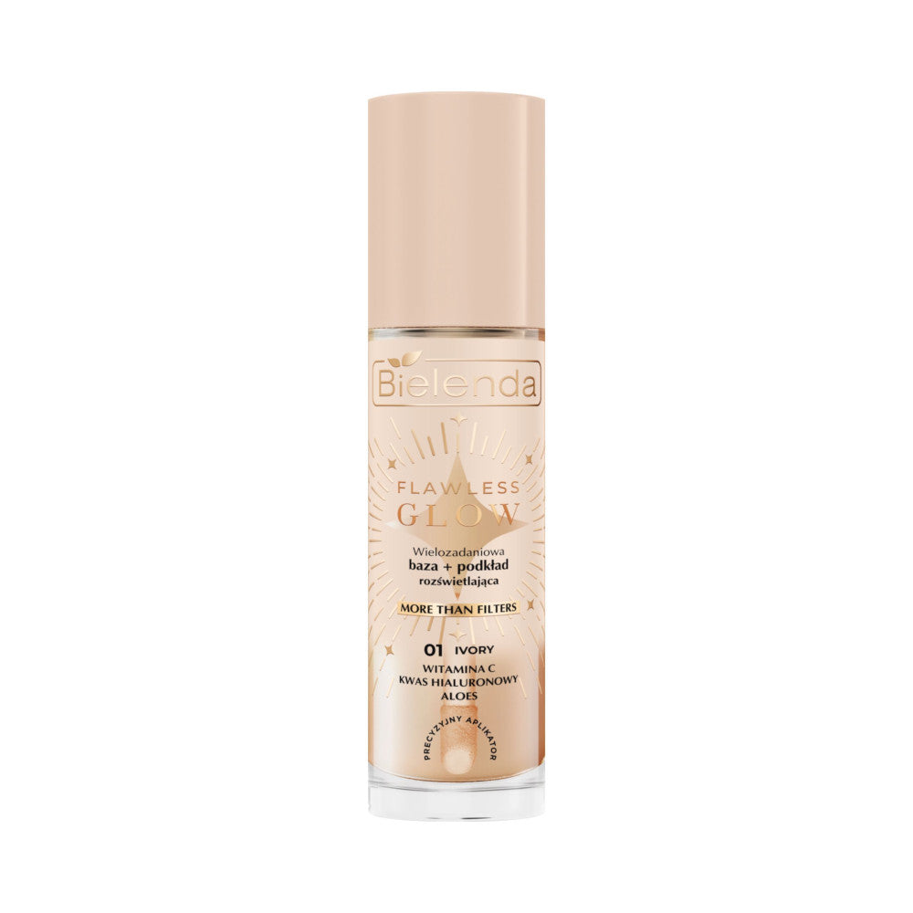 BIELENDA Flawless Glow Baza + podkład rozświetlający 01 Ivory, 30 ml