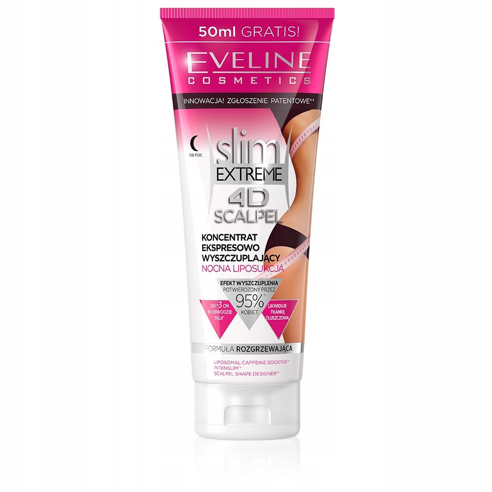 EVELINE Slim Extreme 4D Scalpel koncentrat ekspresowo wyszczuplający nocna liposukcja, 250 ml