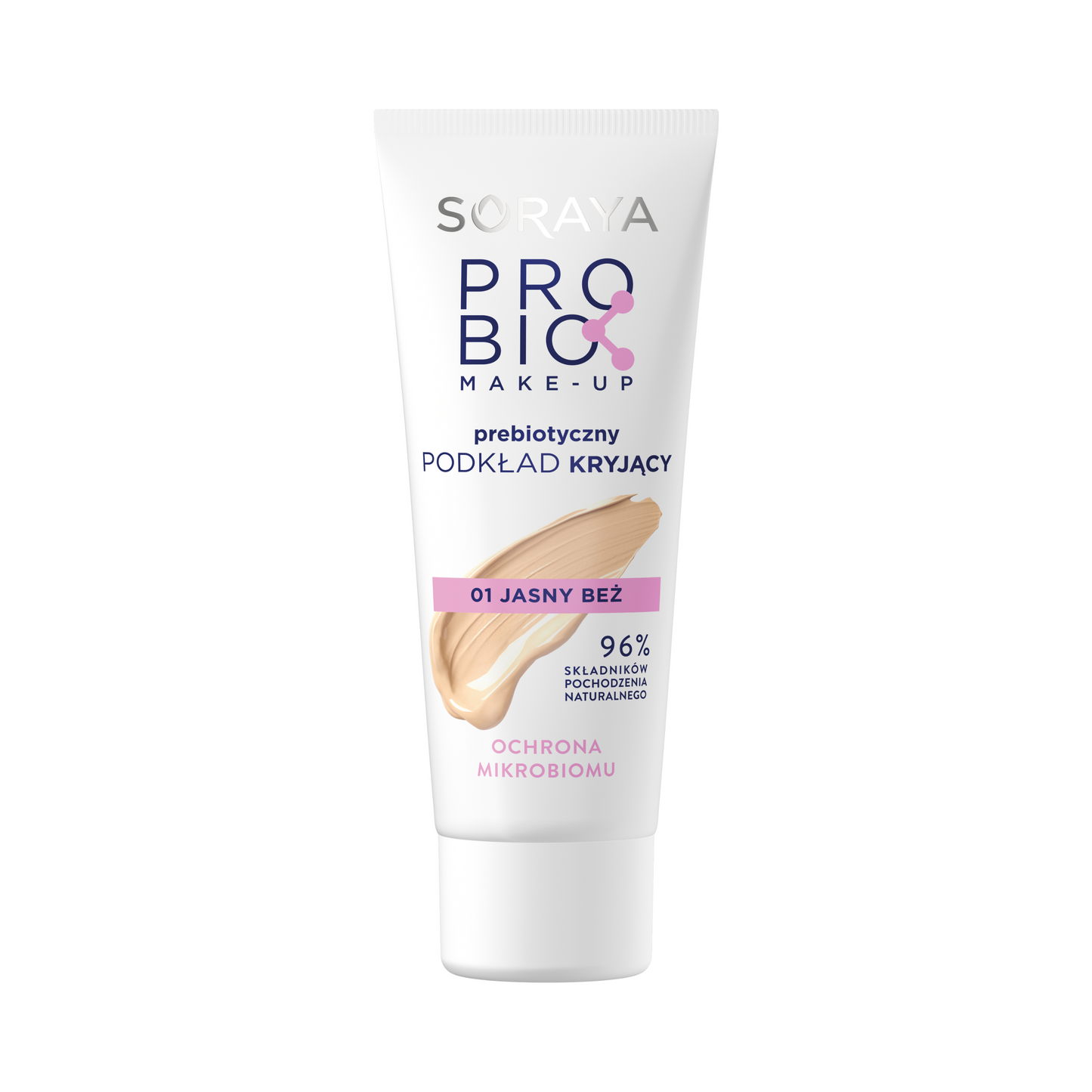 SORAYA Prebiotyczny podkład kryjący - 01 jasny beż, 30ml