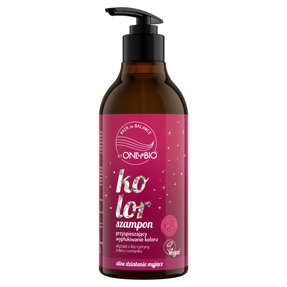 ONLYBIO Szampon do włosów przyspieszający wypłukiwanie koloru, 400 ml